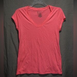 Women's Pink V-Neck T-Shirt